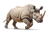 Rhino in running motion