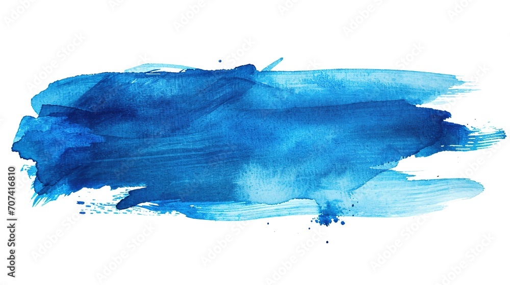 blue paint brush strokes in watercolor isolated against transparent blue paint brush strokes in watercolor isolated against transparent