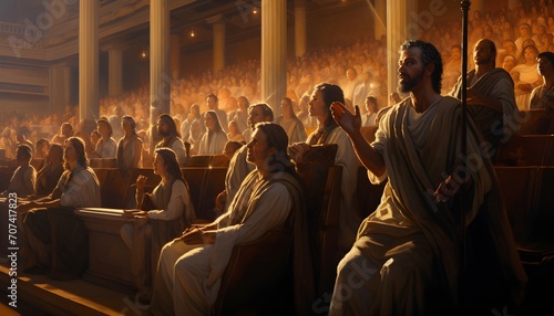 scenes of ancient Greece and Rome, scenes from the life of ancient Greece and ancient Rome, tunics, Colosseum, Greek warriors