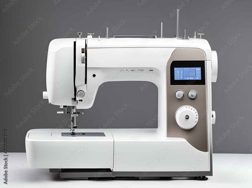 Closeup of the sewing machine