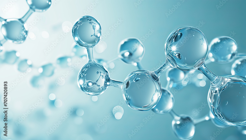 Exploring the Microcosm: An Intricate 3D Rendering of Water Molecules in a Delicate Dance of Science and Art Exploring the Microcosm: An Intricate 3D Rendering of Water Molecules in a Delicate Dance of Science and Art