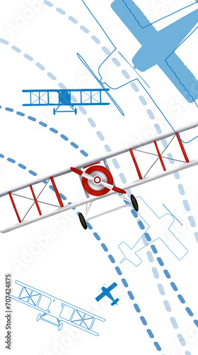 Airplane type illustration