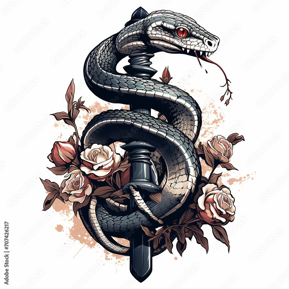 Obraz premium dragon on a black background