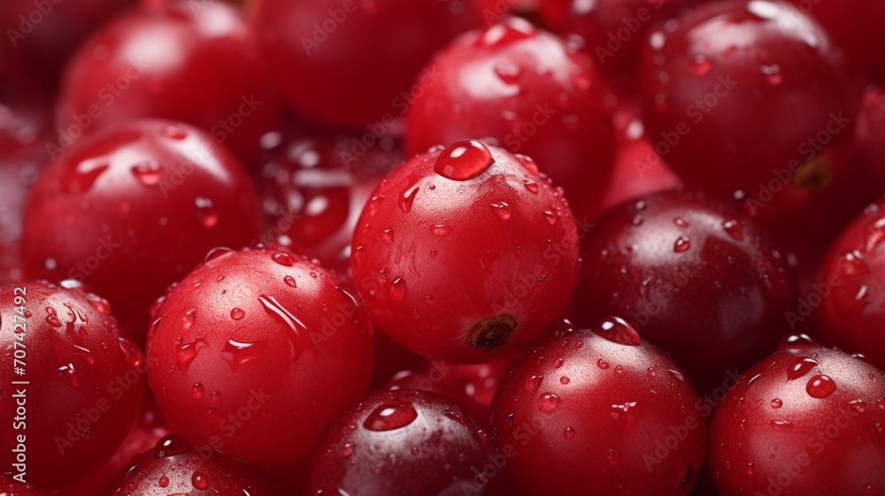 Close-up of cranberries bouncing on a textured fabric, showcasing the material's details -Generative Ai
Close-up of cranberries bouncing on a textured fabric, showcasing the material's details -Generative Ai