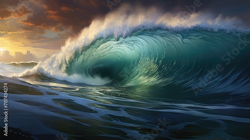 big waves for surfers generative ai © Francheska