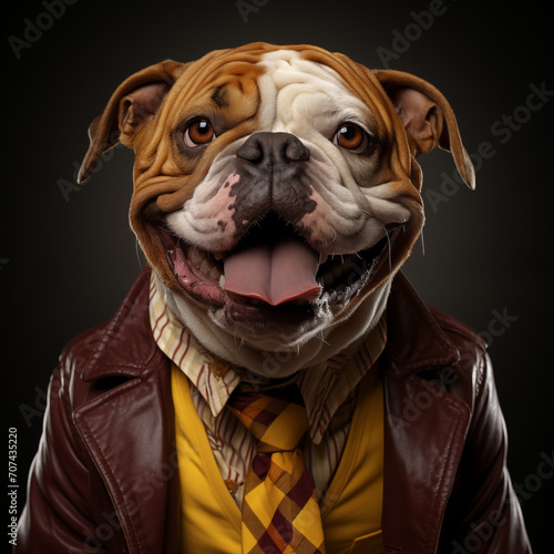 english bulldog portrait © maciej