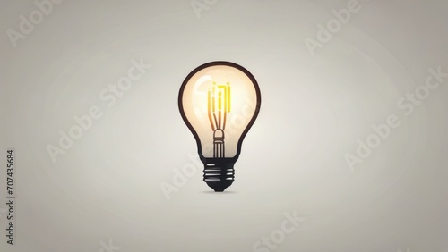 A light bulb icon is shown with the words Improving Communication Skills appearing and flickering on and off. minimal 2d illustration Psychology art concept