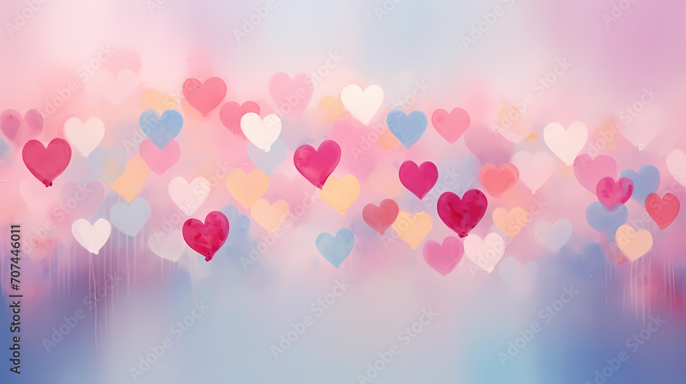 Vibrant Valentine's Day background with red hearts Vibrant Valentine's Day background with red hearts