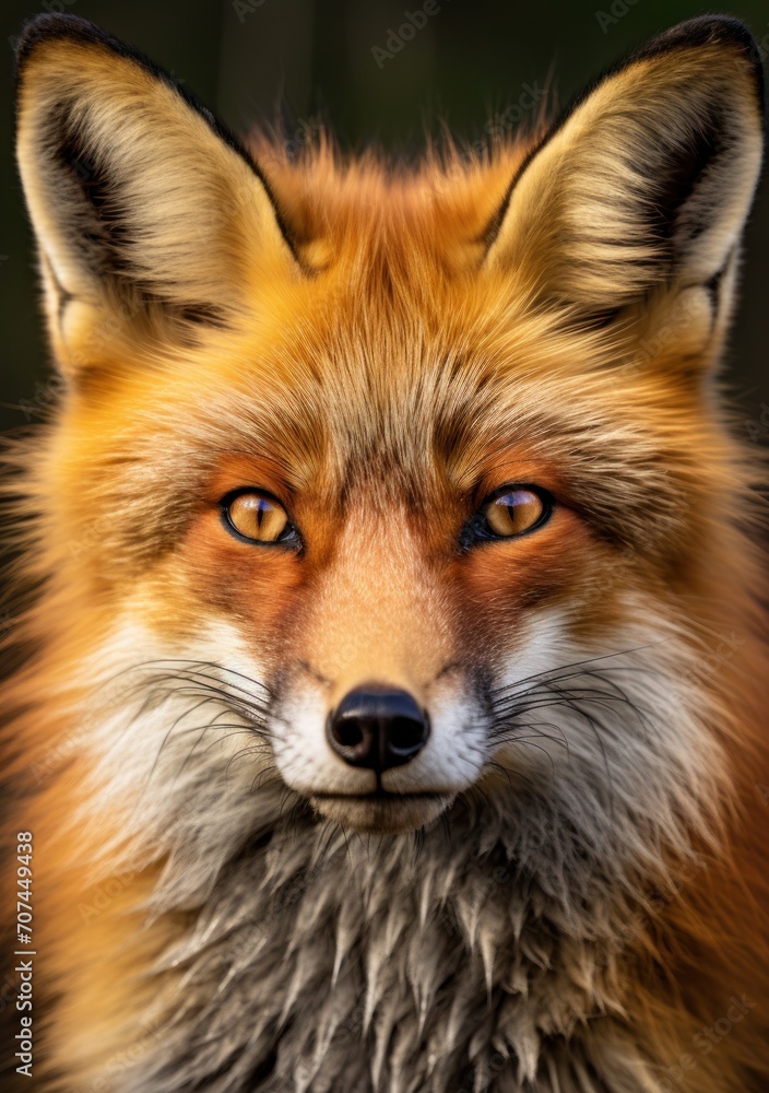 Close up of a red fox Ai Generative Close up of a red fox Ai Generative