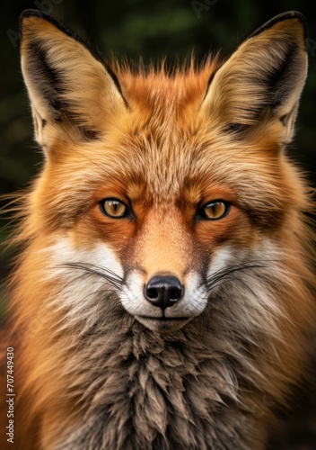 a close up of a red fox Ai Generative © 3DLeonardo