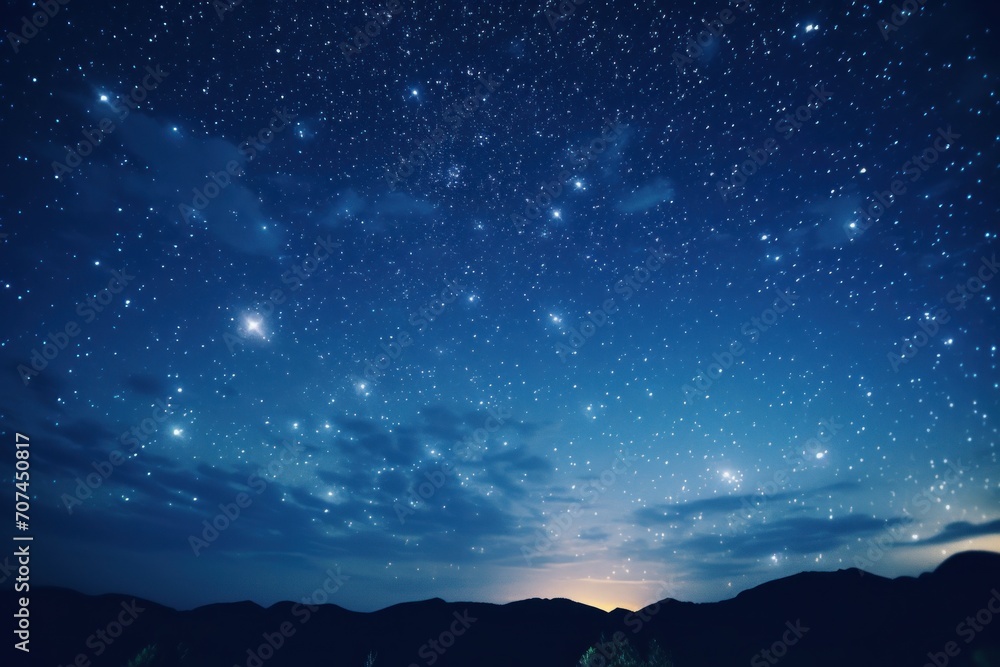 A serene starry night sky filled with countless twinkling stars Ai Generative