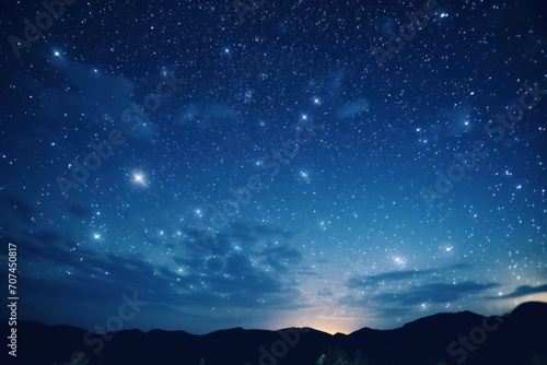 A serene starry night sky filled with countless twinkling stars Ai Generative