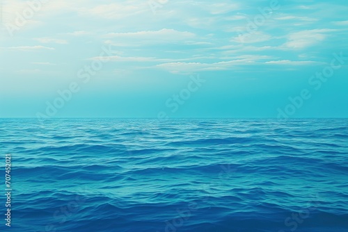Blue water of the sea and rocky coast Ai Generative © 3DLeonardo