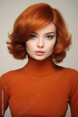 Beautiful woman from 60s Ai Generative