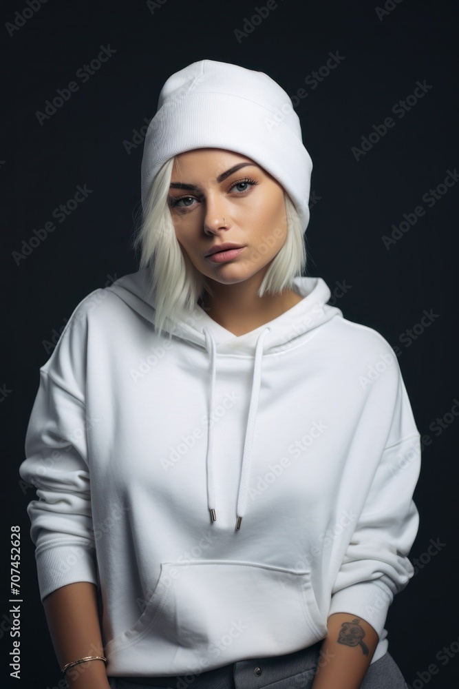 Beautiful woman in hip-hop style Ai generative Beautiful woman in hip-hop style Ai generative
