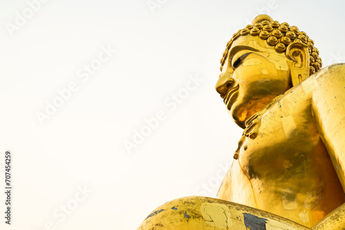 Golden Triangle Buddha,next to Mekong River,Chiang Rai Province,Northern Thailand.