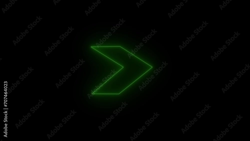 Abstract neon arrow loop loading icon and swipe arrow signal point animation Abstract neon arrow loop loading icon and swipe arrow signal point animation