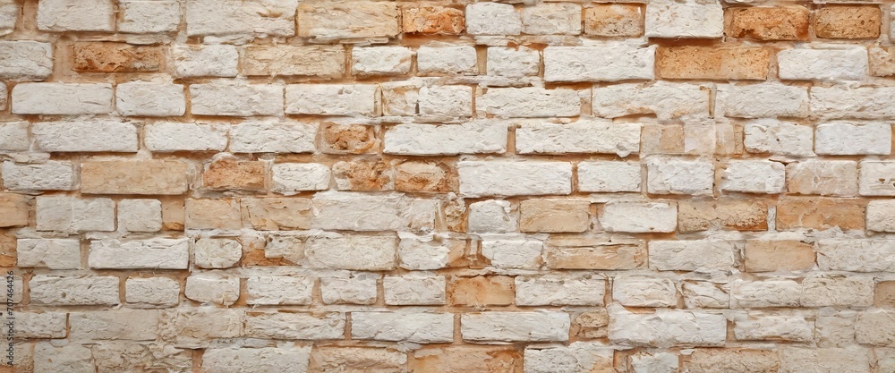 Fototapeta premium white brick wall, light background for design