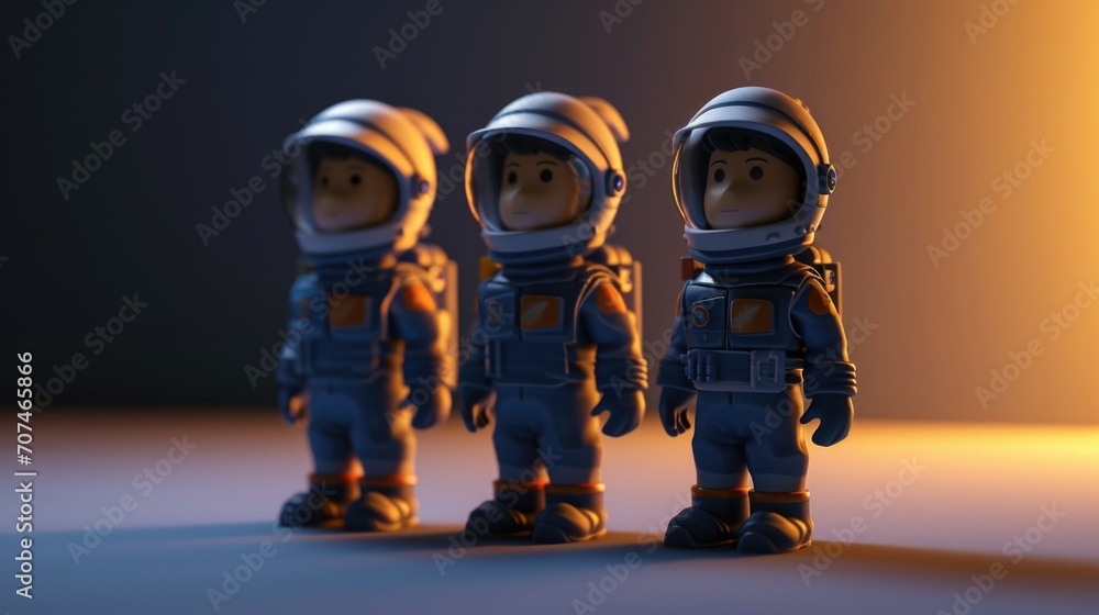 Cartoon digital avatars of Stellar Sergeant General Cartoon digital avatars of Stellar Sergeant General