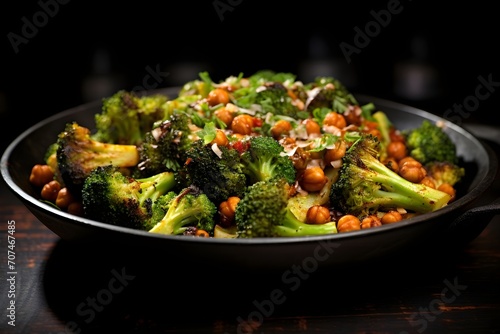 Broccoli and chickpea stir-fry