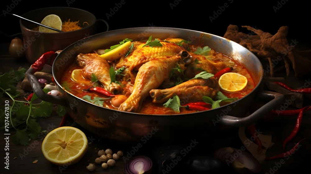 Chicken curry with aromatic spices Chicken curry with aromatic spices
