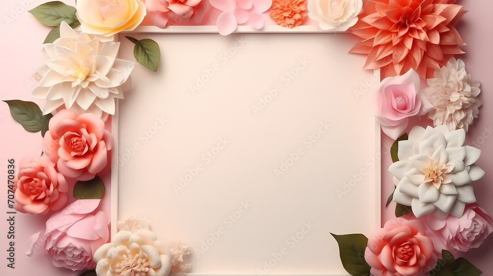 Flower composition background, decorative flower background pattern, floral border background Flower composition background, decorative flower background pattern, floral border background