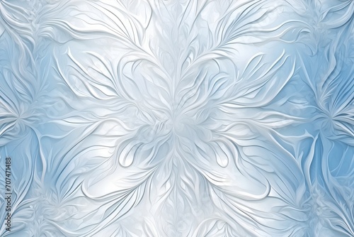 Frosty patterns on glass, winter background texture.