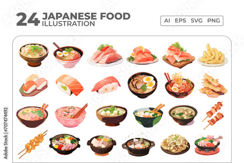 Japanese Food Illustration A Visual Feast of Exquisite Culinary Delights and Artistic Presentation