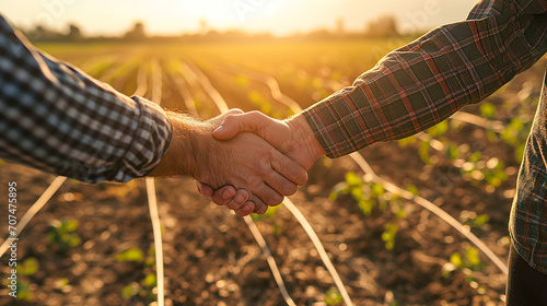 Two mens holding hands in field