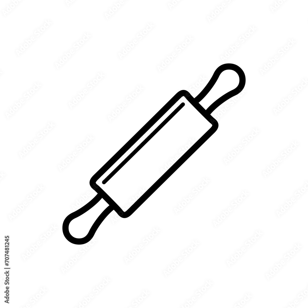 Rolling pin icon illustration design. Rolling pin icon illustration design.