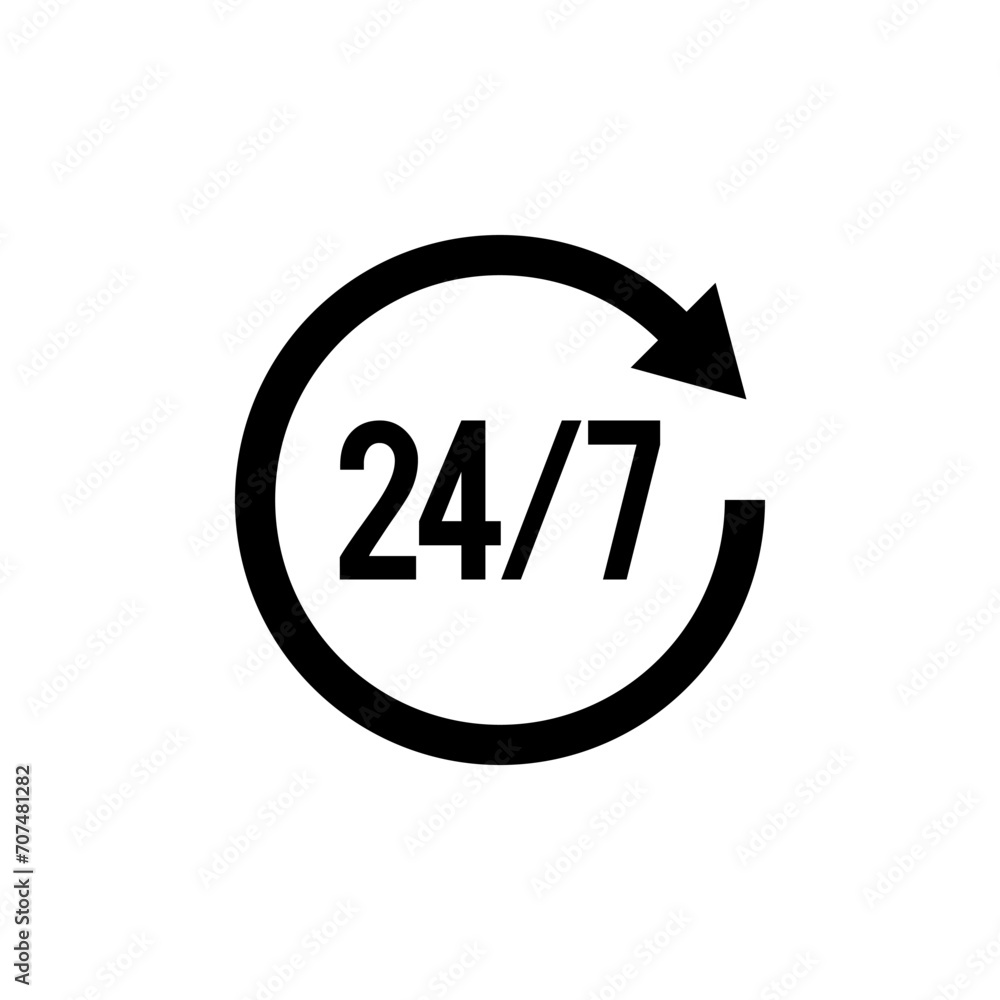 24/7 icon vector illustration template design trendy 24/7 icon vector illustration template design trendy