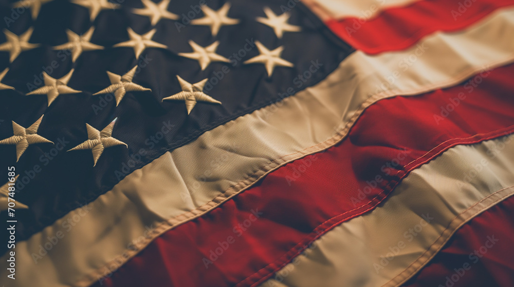 Fototapeta premium American Flag stars and stripes
