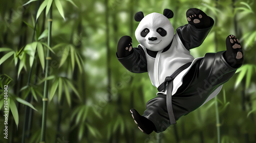 A panda karate uniform photo