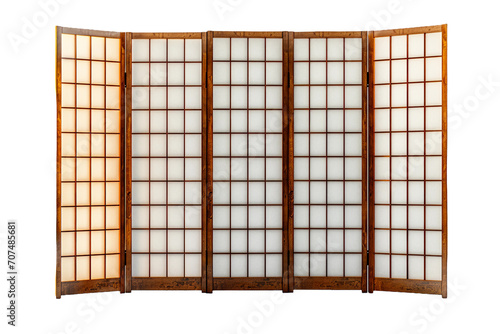 Japanese Tsuitate Divider  transparent background  isolated image  generative AI