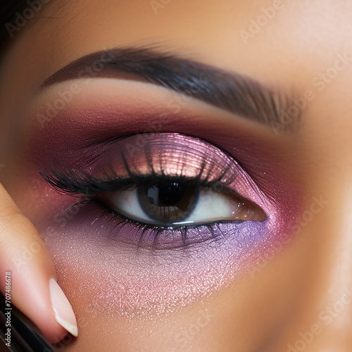 A Close up, Macro of an Eyeshadow, Fashion Look