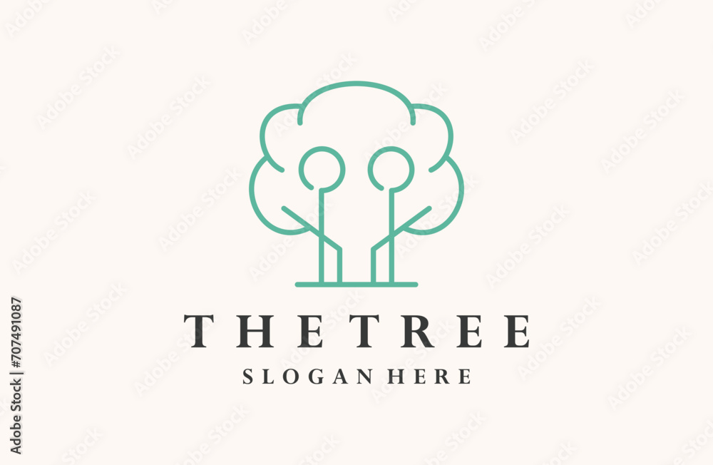 tree plant abstract logo design template tree plant abstract logo design template