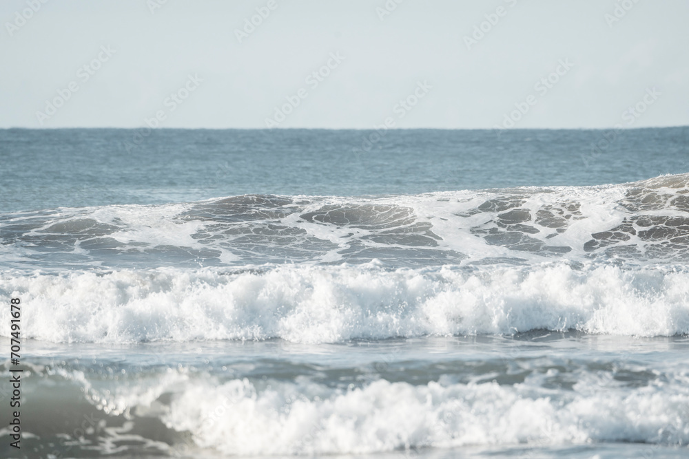 Ocean big wave coming with foam and sea Ocean big wave coming with foam and sea