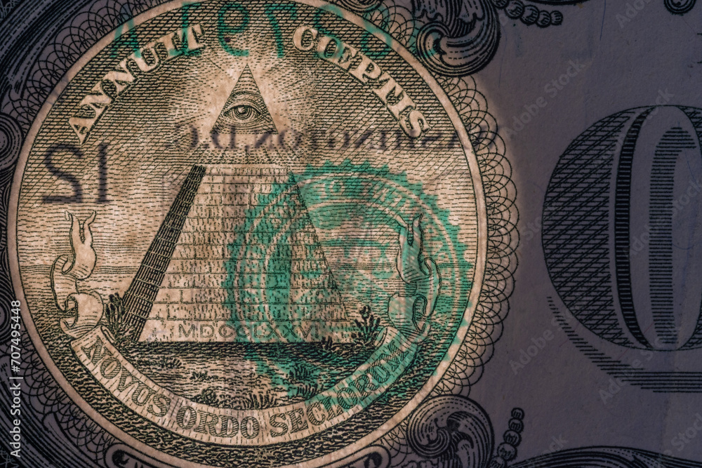 Close up of a one dollar bill