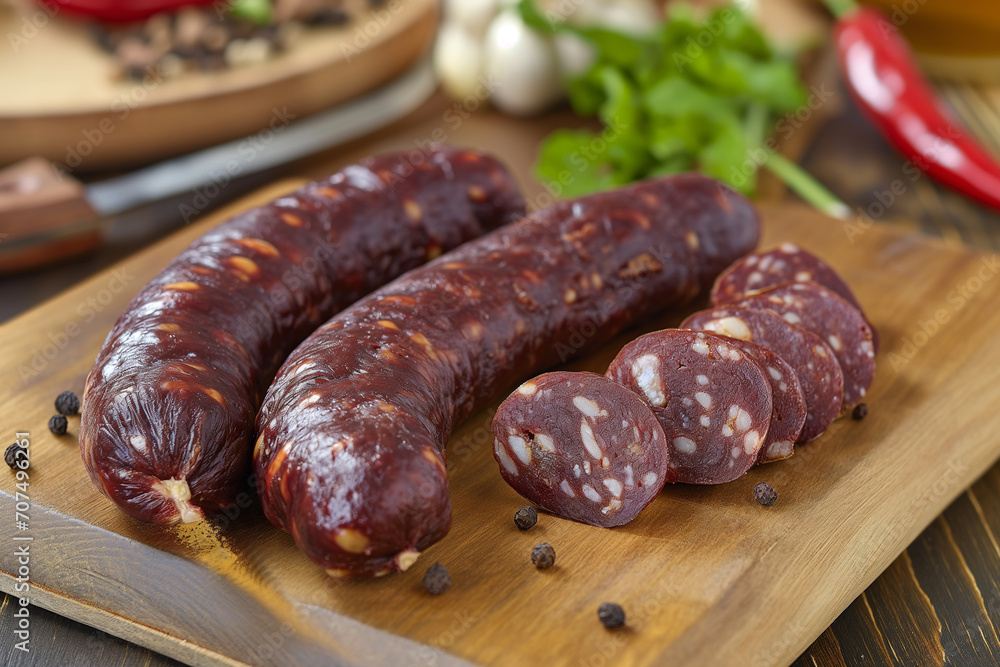 Spanish morcilla sausage Spanish morcilla sausage