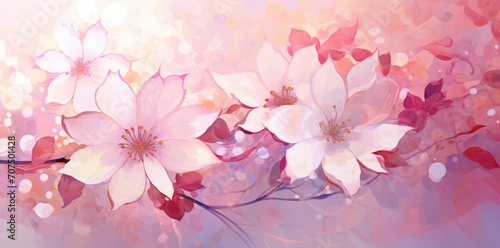 pink and white flowers background