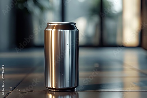 can is cylindrical in shape with a sealed top indicating it’s unopened