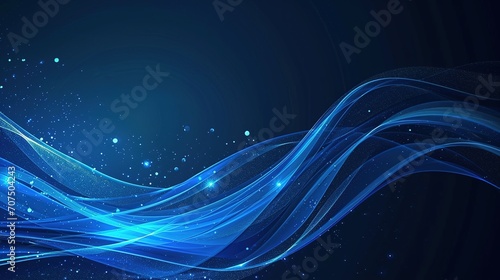 Blue curve abstract background, flare light background