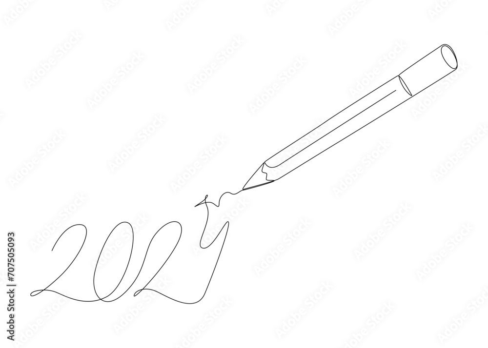 One continuous line of number 2024 written by with felt tip pen. Thin Line Illustration vector concept. Contour Drawing Creative ideas. One continuous line of number 2024 written by with felt tip pen. Thin Line Illustration vector concept. Contour Drawing Creative ideas.