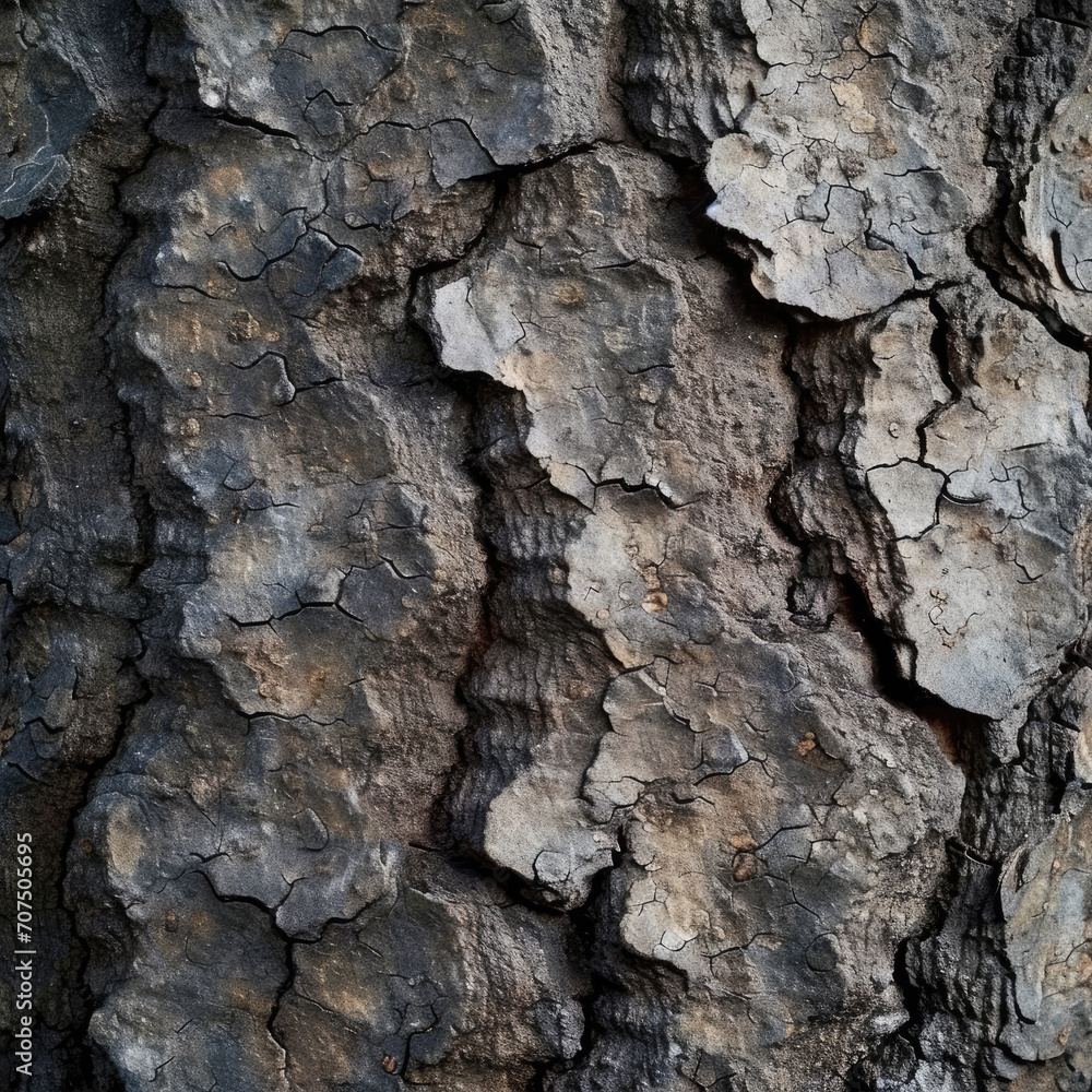 Rustic Bark Art Wallpaper: A Dark Tree Bark Close-Up