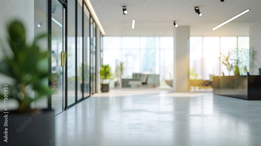 Blurring the Background in a Modern Office Interior Blurring the Background in a Modern Office Interior