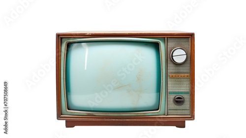 Retro Vintage old mint green TV