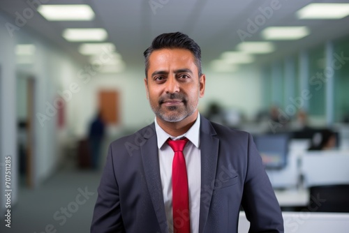 Businessman in Professional Attire Standing in Office