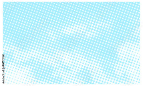 Abstract sky halftone background. Blue dots on white background. Vector illustration photo