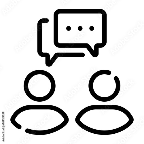 discussion Line Icon