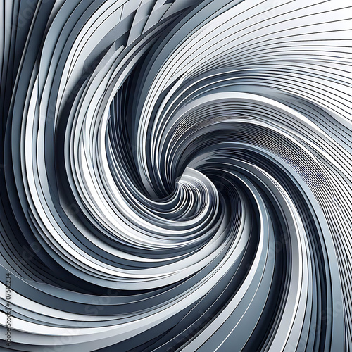 3D Colorful Geometric Abstract Twist Background- Generative AI